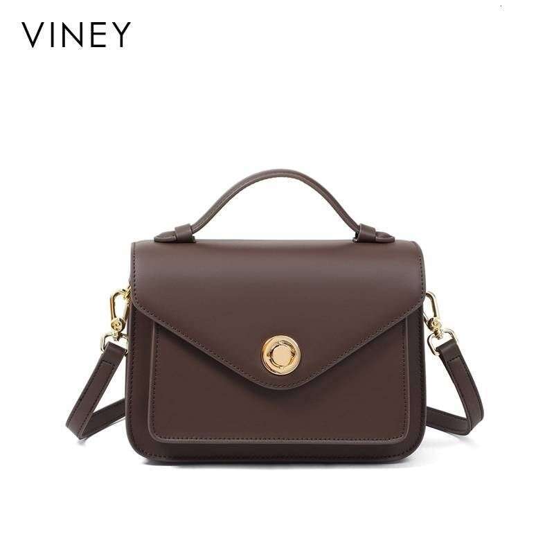 VINEY Women 2025 New Women's Messenger Genuine Leather Commuter Bag High-end Versatile Shoulder Handbag