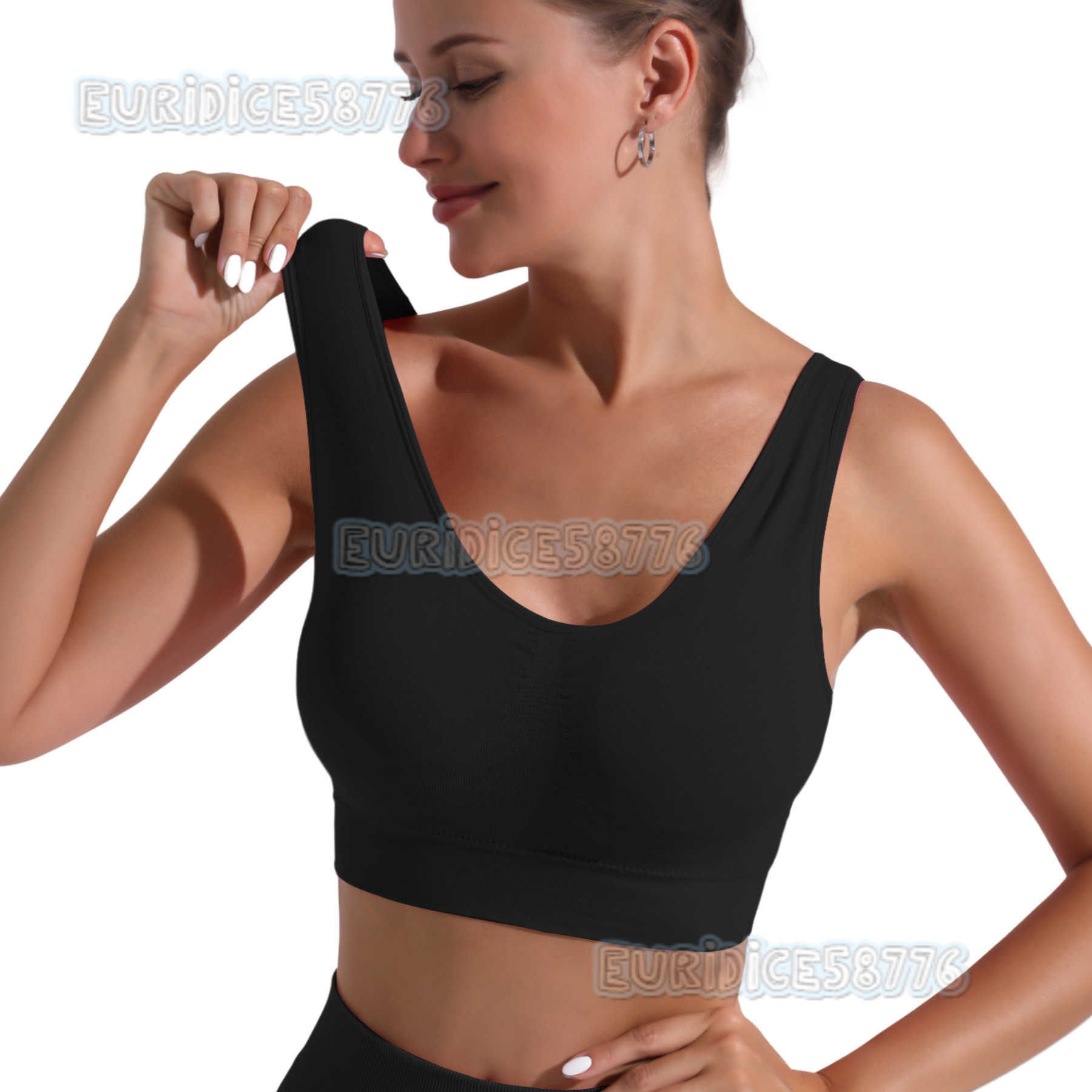 Detachable Cup Yoga Vest for Women Shockproof Gathered Beautiful Back Wearable Outside Running Fitness Sports Bra H250819