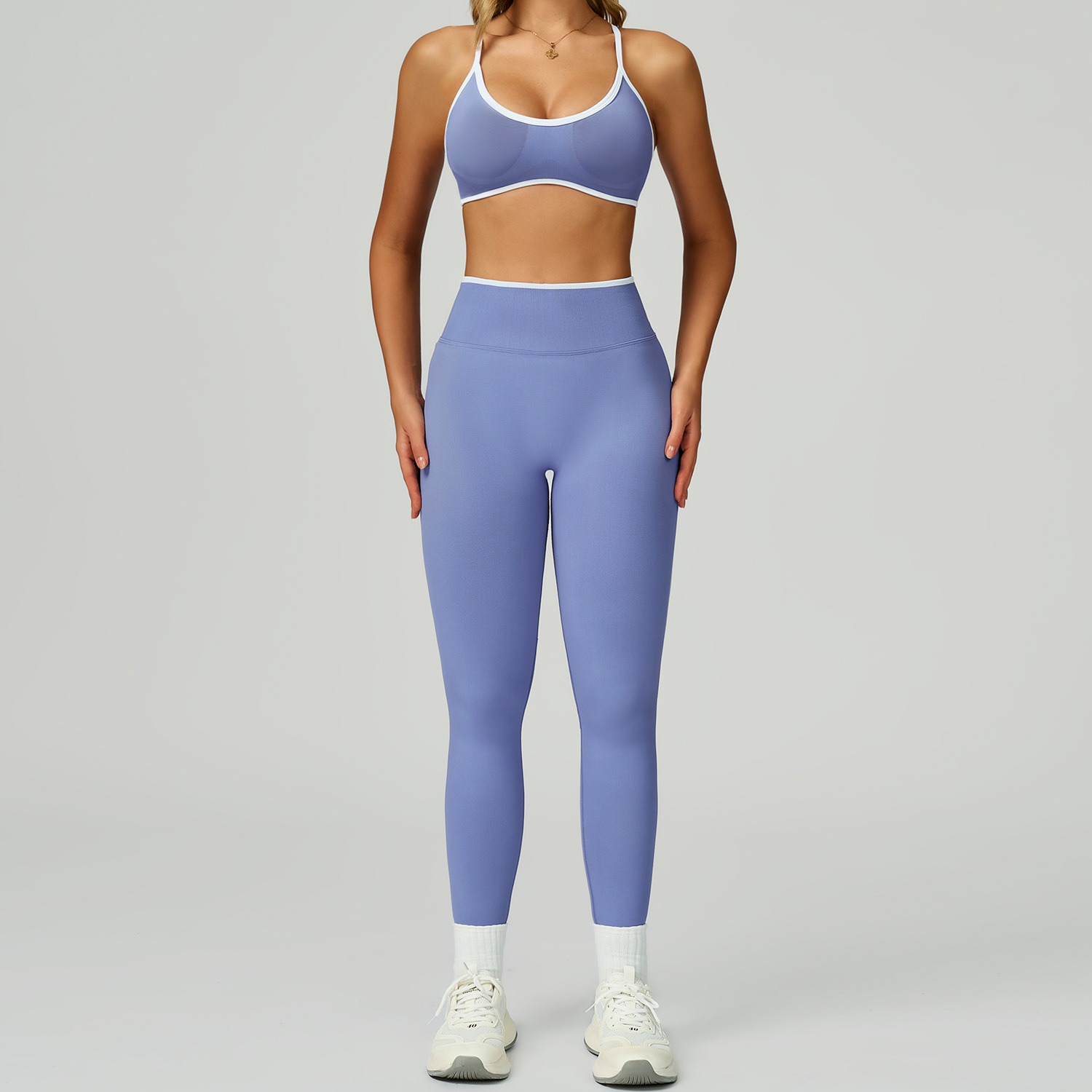 Women's Seamless Colorblock Yoga Pants with Hollow-Out Design & High-Waisted Support for Athletic Activities