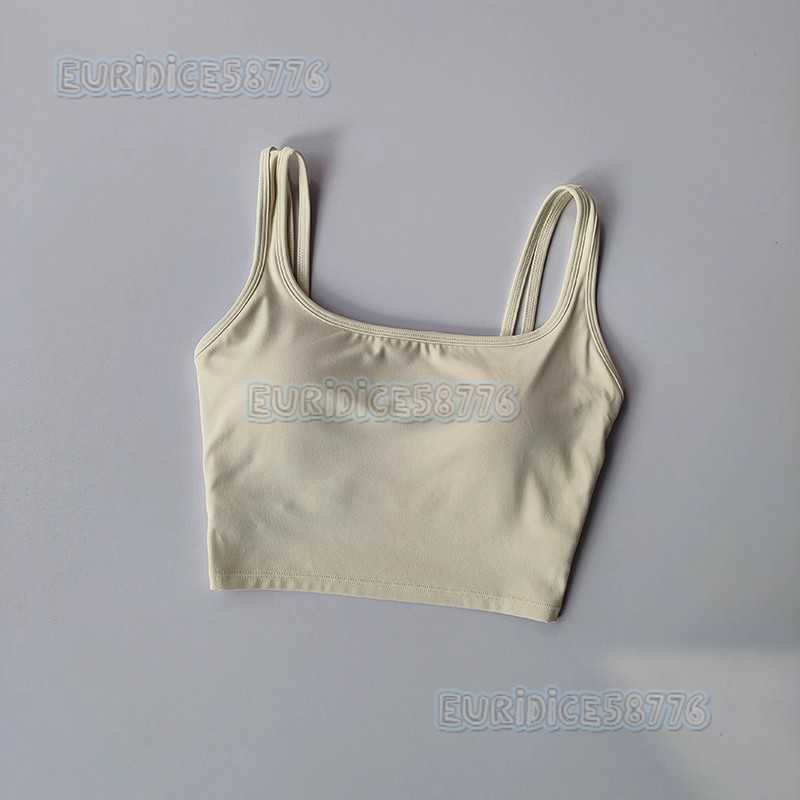 Fixed One-piece U-shaped Back Womens Yoga Bra Shockproof Gathered Sports Bra Quick-dry Running Fitness Vest H250819