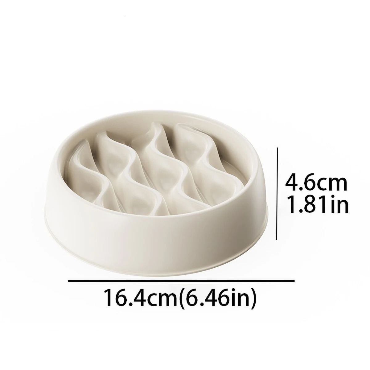 Pet Slow Feeding Bowl Wavy Column Dual-Purpose for Food Water Easy to Clean for Cats Dogs 250813