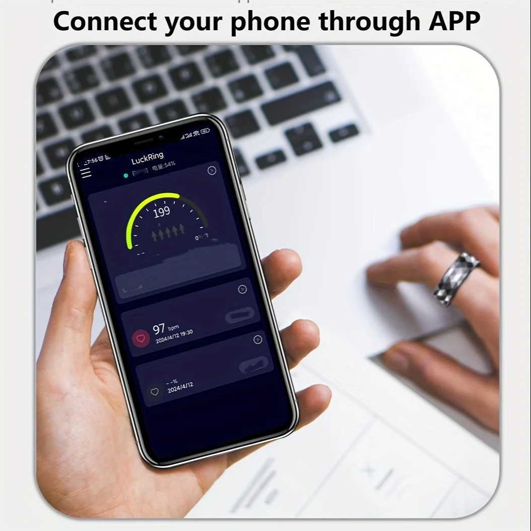 Smart Ring Wireless Connection Mobile Phone Sports Monitoring Step Counting Couple Gift W250819