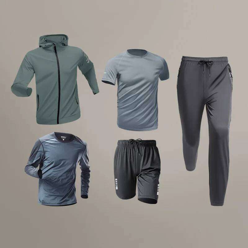 Quick Dry Running Sets Men's Compression Sports Suit Gym Fiess Sportswear Basketball Tights Outdoor Jogging Training Underwear