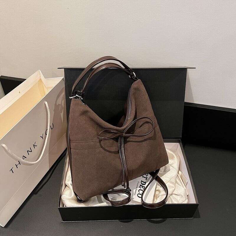 Trendy Multi back Bags 2024 New Bow Backpack Commuter Large Capacity Single Shoulder Tote Bag