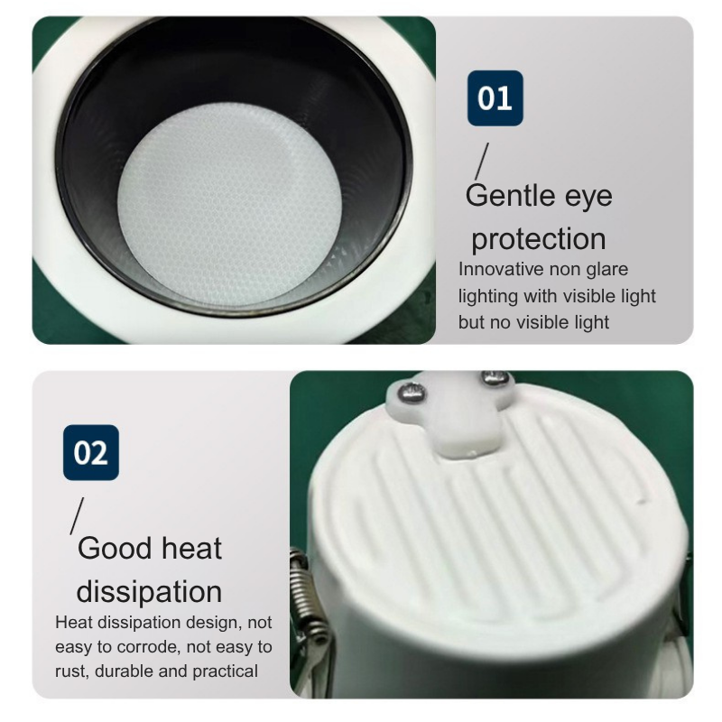 downlight full-spectrum eye-protecting deep cup anti-glare no main light series embedded wine special offer anti-glare polarized light LED 20