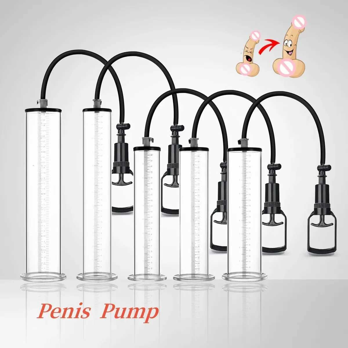 Male Penis Pump Manual Vacuum Penis Enlarger Sex Toys For Men Penis Enlargement Penile Extender Trainer Adult Sex Products 30cm XJ250819