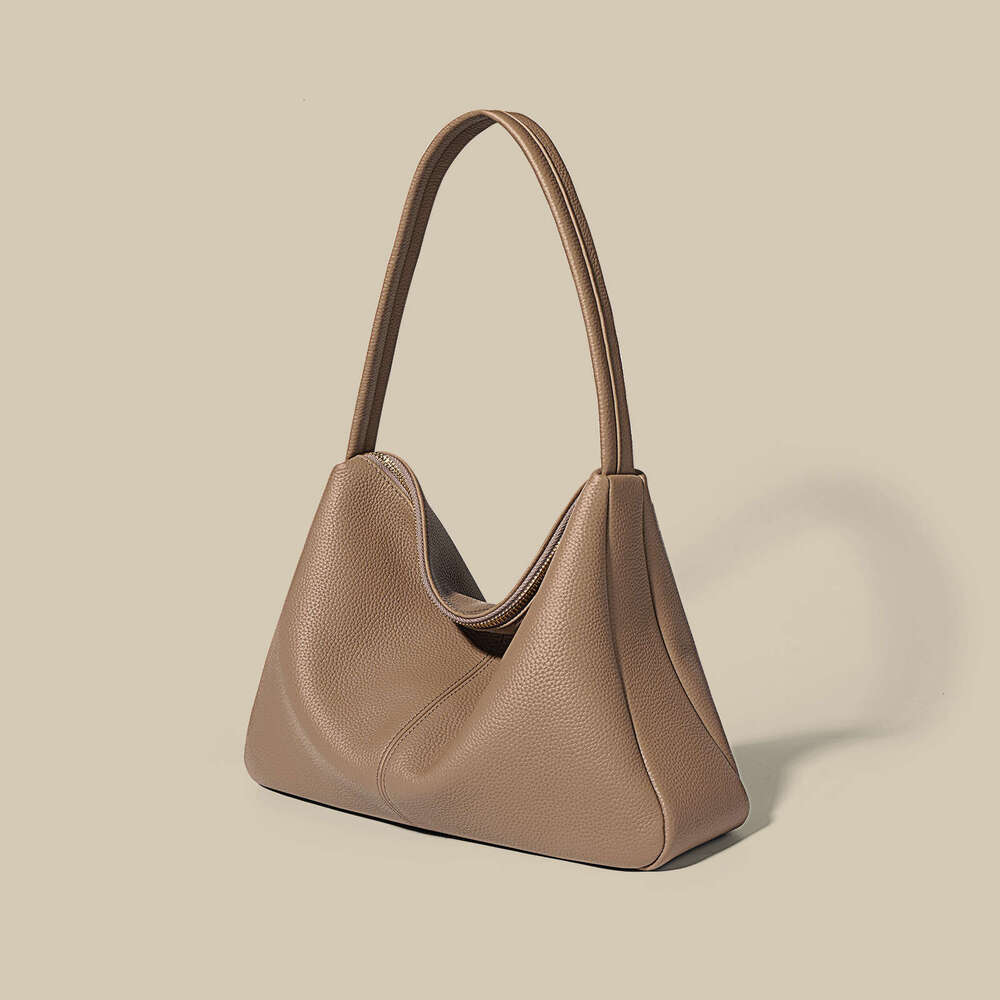 Togo Underarm Top Layer Cowhide French Tote New Large Capacity Handheld Shoulder Bag for Women