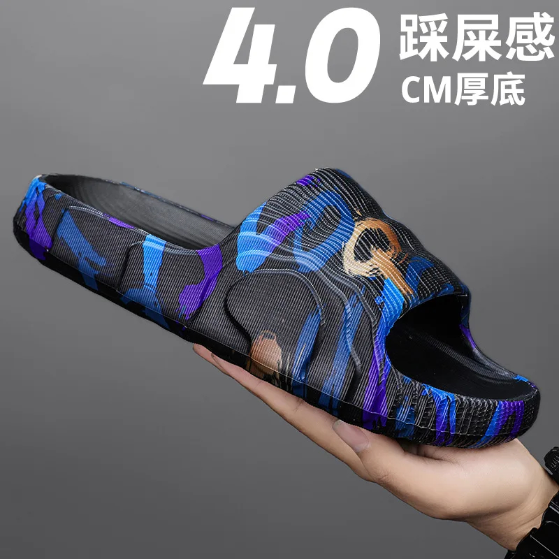 Men's Original Slippers Summer Home Comfortable House Slides Breathable Sandals Flip Flops Non Slip Sole Indoor Living Room Casual Wear