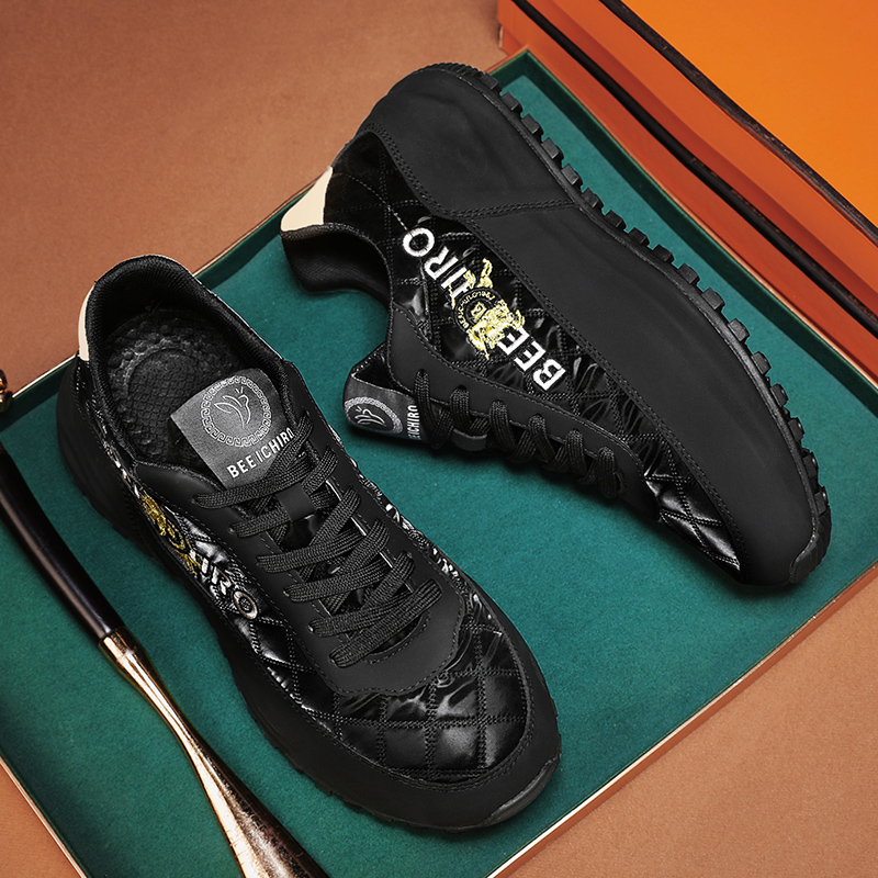 Spring and summer new men's shoes fashion height increase real leather sole shoes British leisure old father shoes