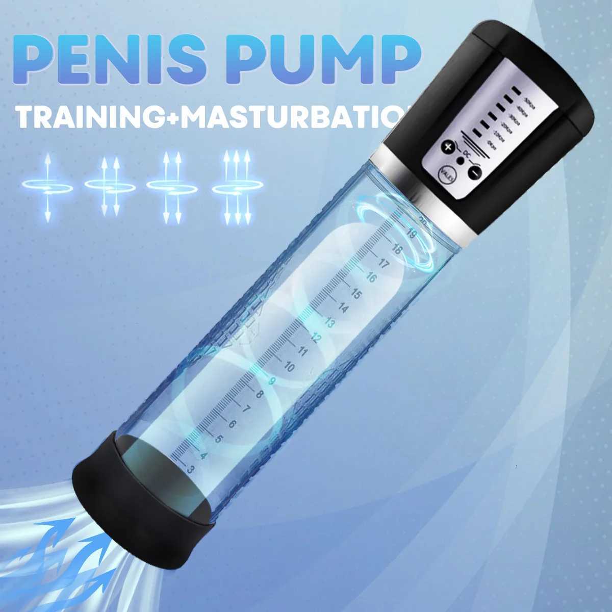 Electric Vacuum Penis Pump for Men Rechargeable Penis Enlargement Extender Pump Masturbator for Men Adult Goods Sex Toy for 18+ XJ250819