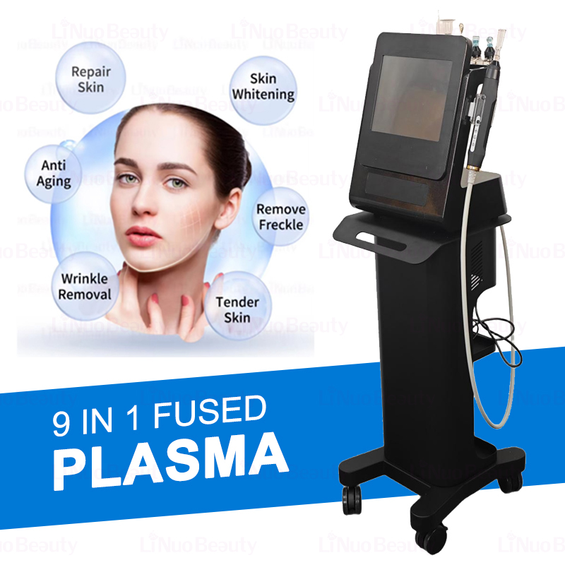 9 in 1 Cold Plasma Machine Ozone Shower Cold Plasma Device for Wrinkle Removal Acne Treatment Hair Regrowth Skin Rejuvenation