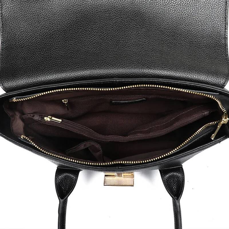 2025 New Genuine Leather Briefcase Women Handbags Large Capacity Ladies Fashion Cowhide Shoulder Messenger Bags Portable