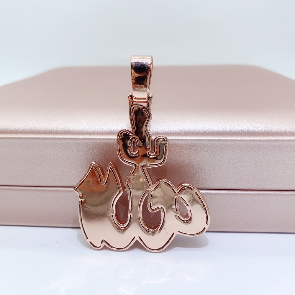 Custom Iced Out Pendant Moissanite Diamond 925 Silver VVS Moissanite Pendant Hip Hop Jewelry Men Necklace