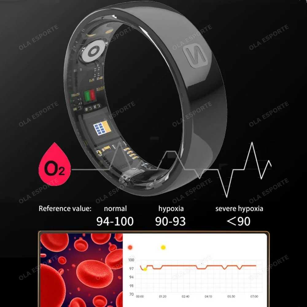 1st NFC Ceramic Smart Ring for Women Men Health Fitness Tracker Health Gift Ring 2025 Sleep Tracking Heart Rate Blood Pressure W250819
