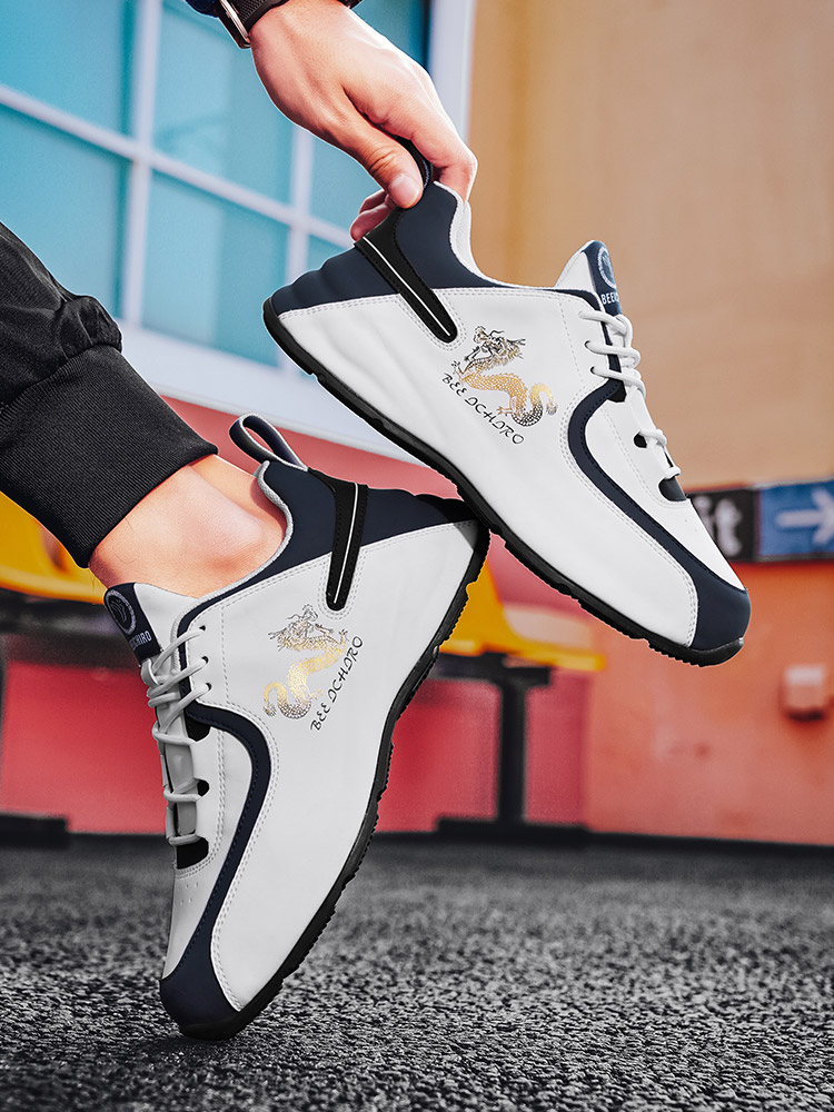 Summer trend casual shoes for men 2025 new soft leather breathable sports shoes for men's height increase versatile soft sole dad