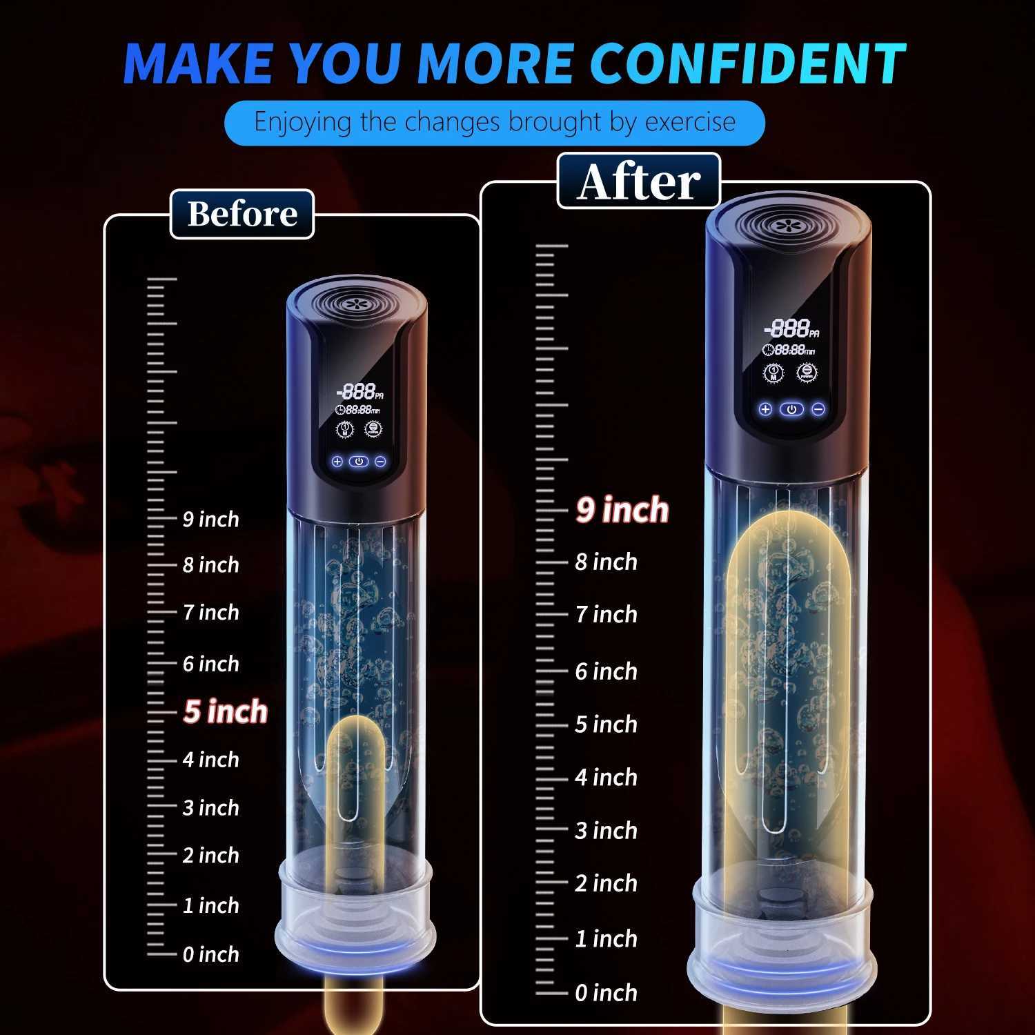 Electric Penis Pump Blowjob Sucking Enhanced Extender Lasting Trainer Enlargement Big Dick Erection Masturbator Sex Toys for Men XJ250819