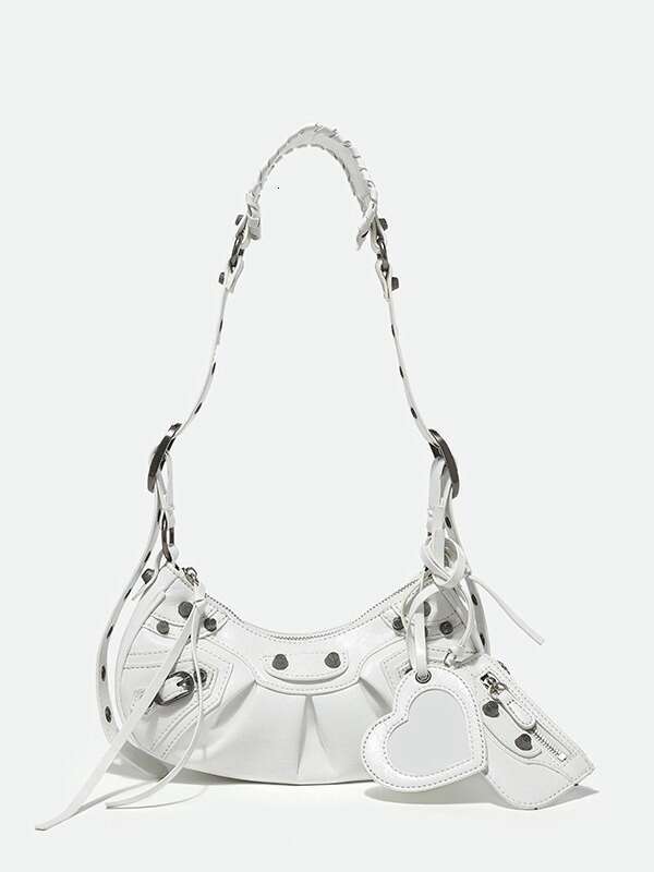 Designer Bag Tote Bag Shoulder Bag Paris Motorcycle Three In One Niche High End Crescent Hot Girl Underarm Rivet Crossbody Bag For Women