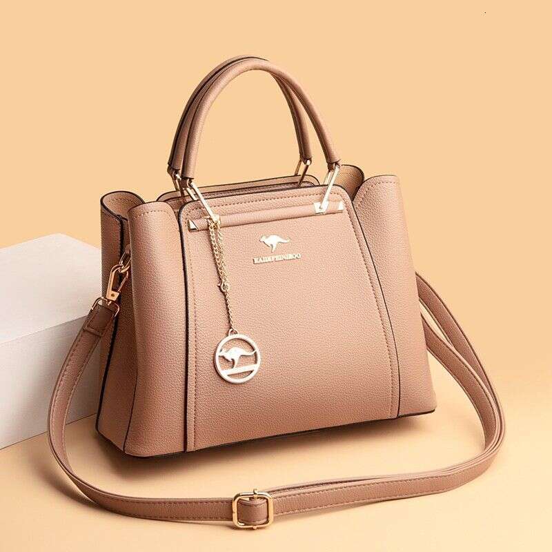 Women's soft leather handbag designer 3-layer single shoulder crossbody for women's high-capacity shopping brand messenger tote bag