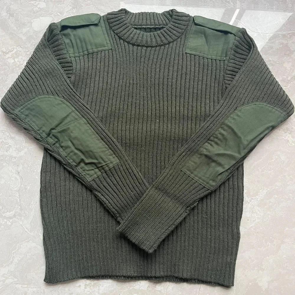 Tactical Sweater Men Military British Army Knitted Pullover Winter Wool Patch Vintage Green O-Neck Knitwear Cold 250819CJ