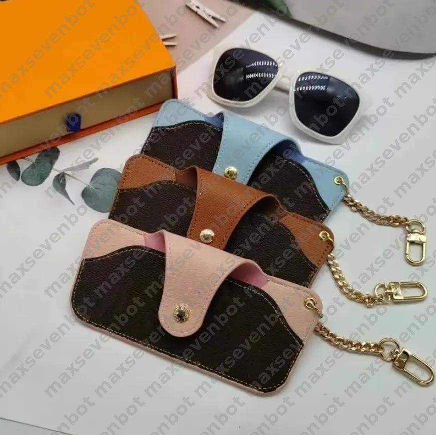 3colors Portable Fashion Designer Sunglasses Cases Brand Letter Flower Unisex Luxury Sunglass Box Packing Leather Glasses Bag Eyewear Accessories With Box Gifts