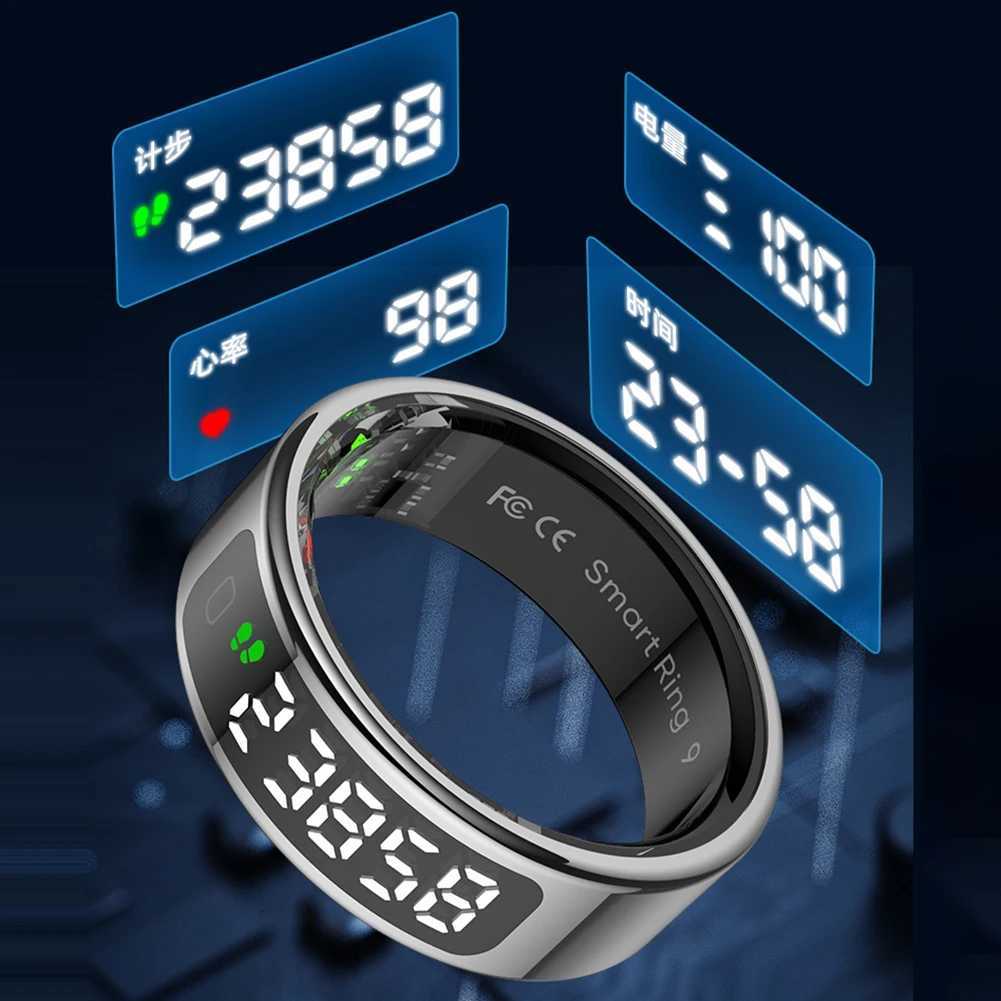 11 Smart Ring for Men Women Wireless Charging Ring BT 5.2 Display Screen/Touch Health Manager Wireless Charging Fitness Monitor W250819