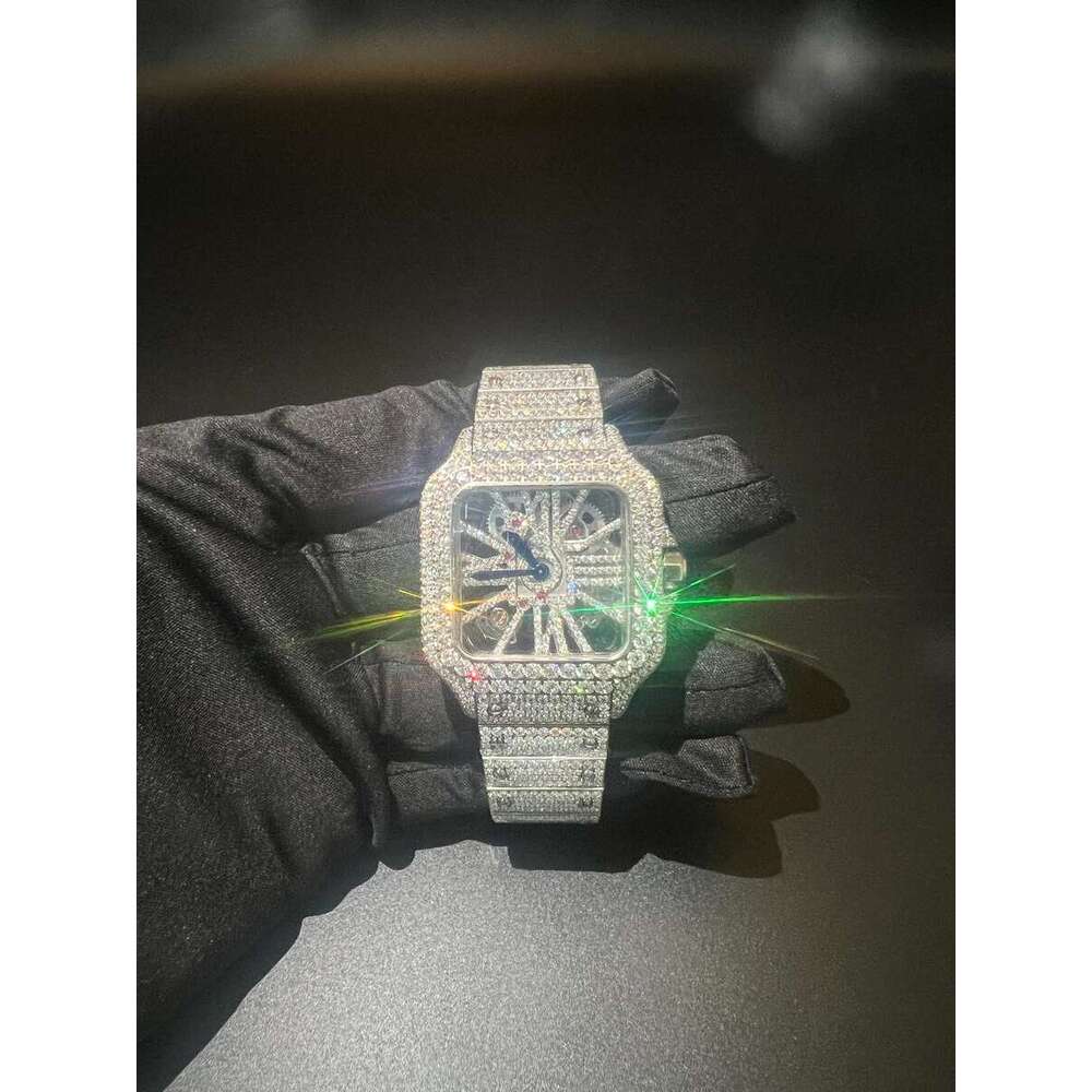 Men's and women's watches, Luxury Diamond Design, Tested for Perfection Free shuttleTop Quality Hip Hop VVS Moissanite Iced Out Automatic Mechanical Watch