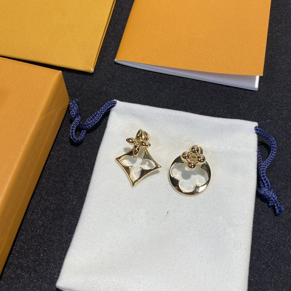 Stud With BOX Luxury AB Style Gold Stud Earrings Old Flower Never Fade Girls Stud Dersigners Wedding Paty Best Jewelry AA