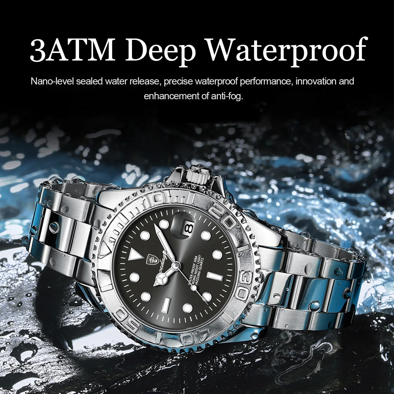 POEDAGAR Men Watch Business Quartz Man Clock Sports Waterproof Luminous Date Stainless Steel Mens Watches Male Relojbox 250819
