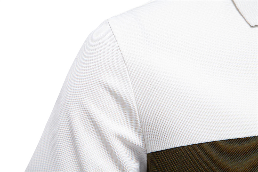 2025 Summer New Men's Polo Shirt Deer Embroidery & Contrast Trim Short-Sleeve V-Neck & Collar Casual Top European Sizes: S - 3XL