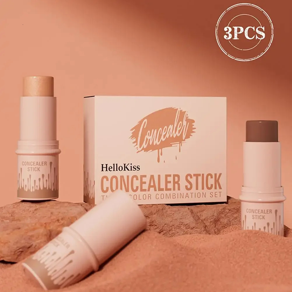 Multifunctional Makeup Face Contouring Bronzer Stick Highlighter Brightening Silkworm Blusher Rouge Cream Modify Concealer face 250811