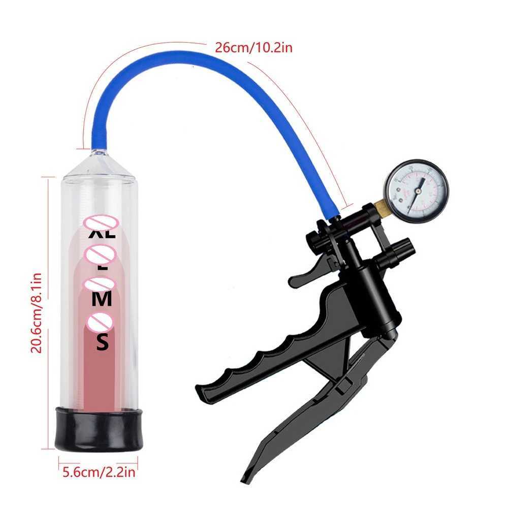 Male Penis Pump Manual Penis Enlarger for Men Vacuum Pump Male Masturbation Penis Extender Trainer Adult Erotic Sex Toys 18+ XJ250819