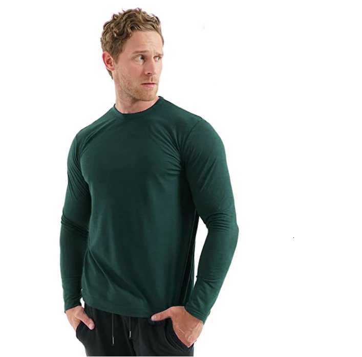 00% Merino Wool T-Shirt Men Merino Wool Thermal Underwear Base Layer Men Merino Wool Shirt 240g Moisture-Wicking Breathable Anti-Odor W250819