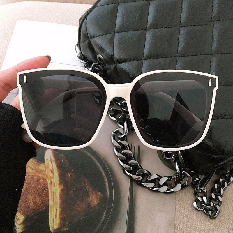 Large Frame High Quality Sunglasses Metal Meter Nails Fashionable Retro Sunglasses For Women Men