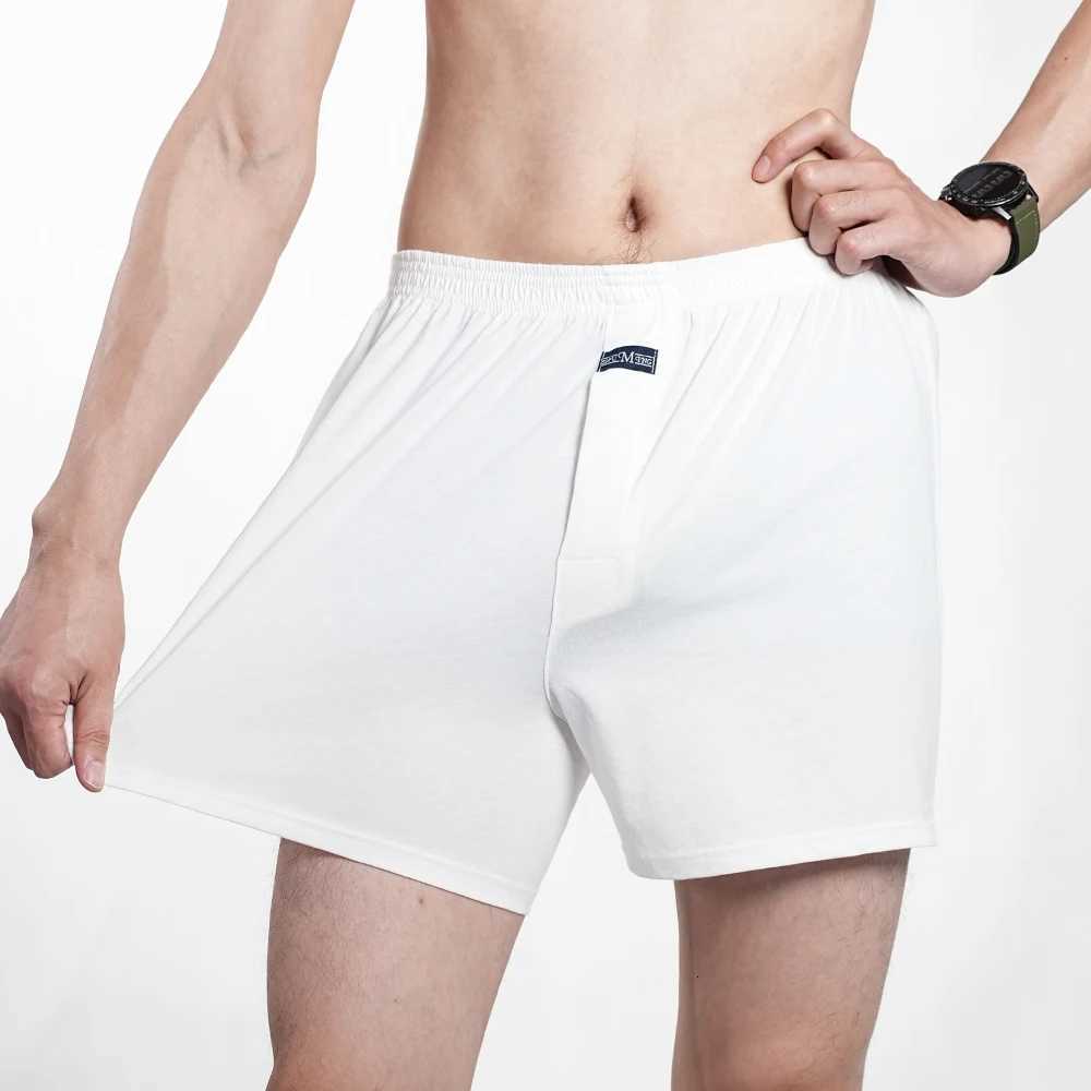Mens High Waist Big Underpants Pure Cotton Boxer Shorts Underwear Casual Plaid Plus Size Aro Pants Pajama Bottoms at Home M-3XL W250819