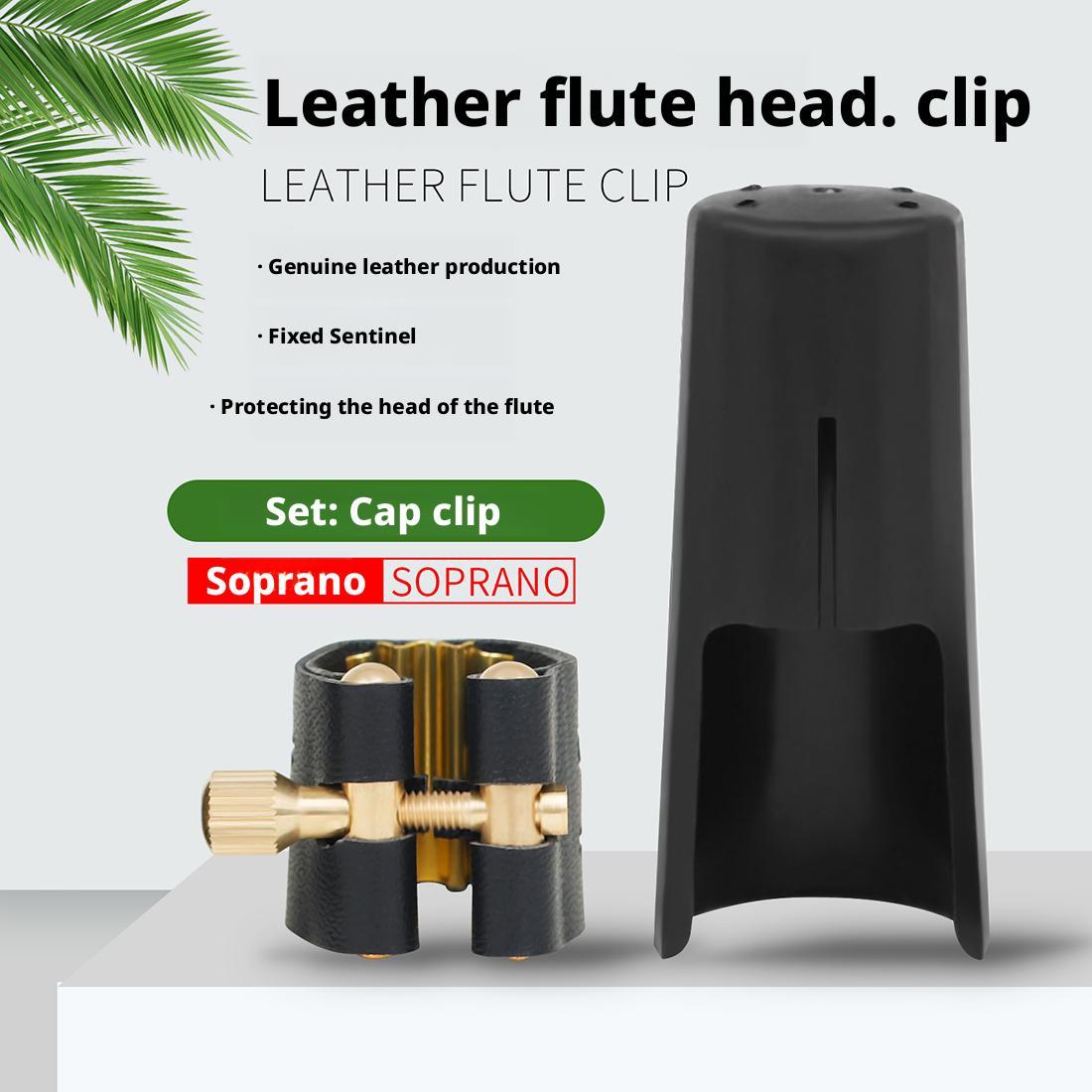 Alto Sax Soprano Saxophone Clarinet Reeds Metallic Leather Clamps Cap Clip Parts Fastener Ligature Mouthpiece Clamp