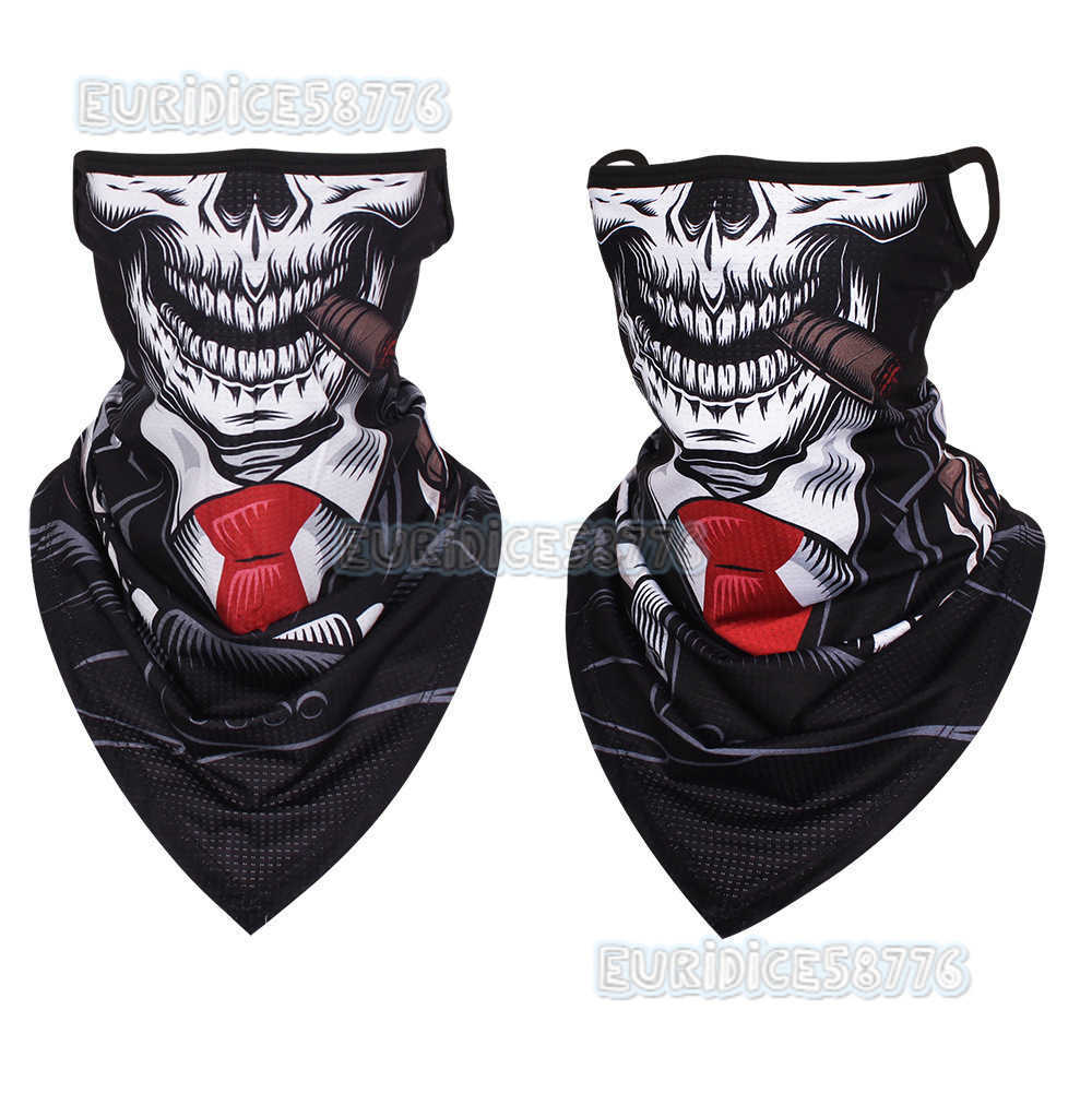 Outdoor Motorcycle New Product Digital Printed Mask Riding Ear Hanging Triangle Scarf Sun Protection Scarf Mask Magic Headscarf H250819