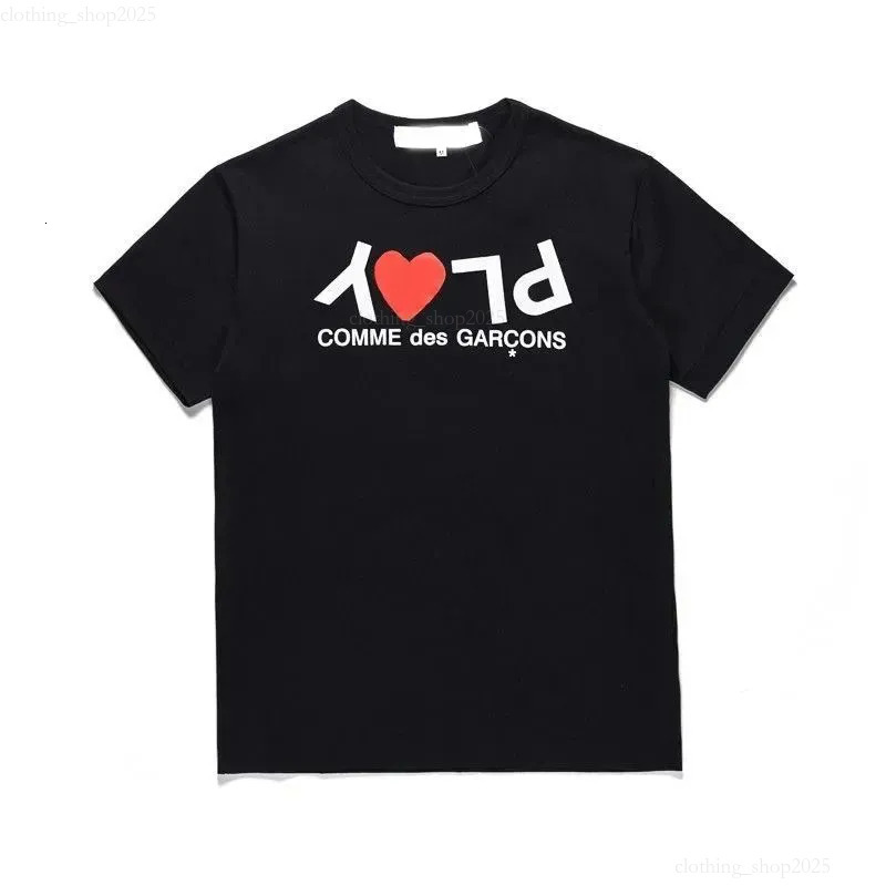 Play T Shirt High Quality Mens Designer Comme Desvgarcon Shirt Small Red Heart Embroidery Printing Tshirts Men Women Fashion Casual Comme De Gracons Tshirts 19B