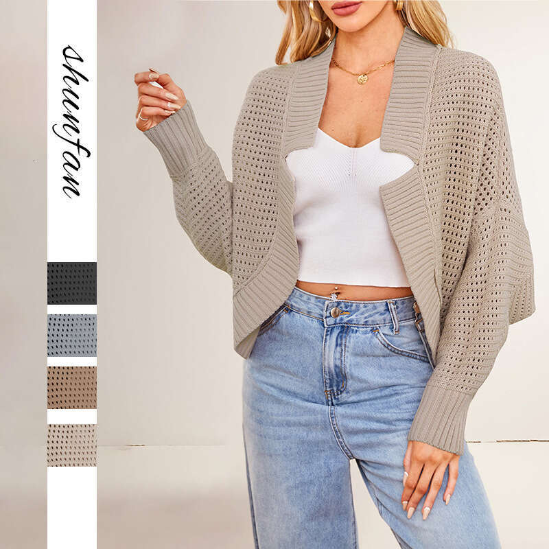 New Women's Fashion Batwing Sleeve Knitted Cardigan Sweater For Autumn And Winter B5