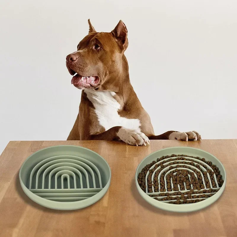 Slow Food Bowl Silicone Dog Lick Mat for Dogs Pet Slow Food Plate Non-sliping Pet Anti-choking Feeder Dog Food Bowl Pet Supplies 250813