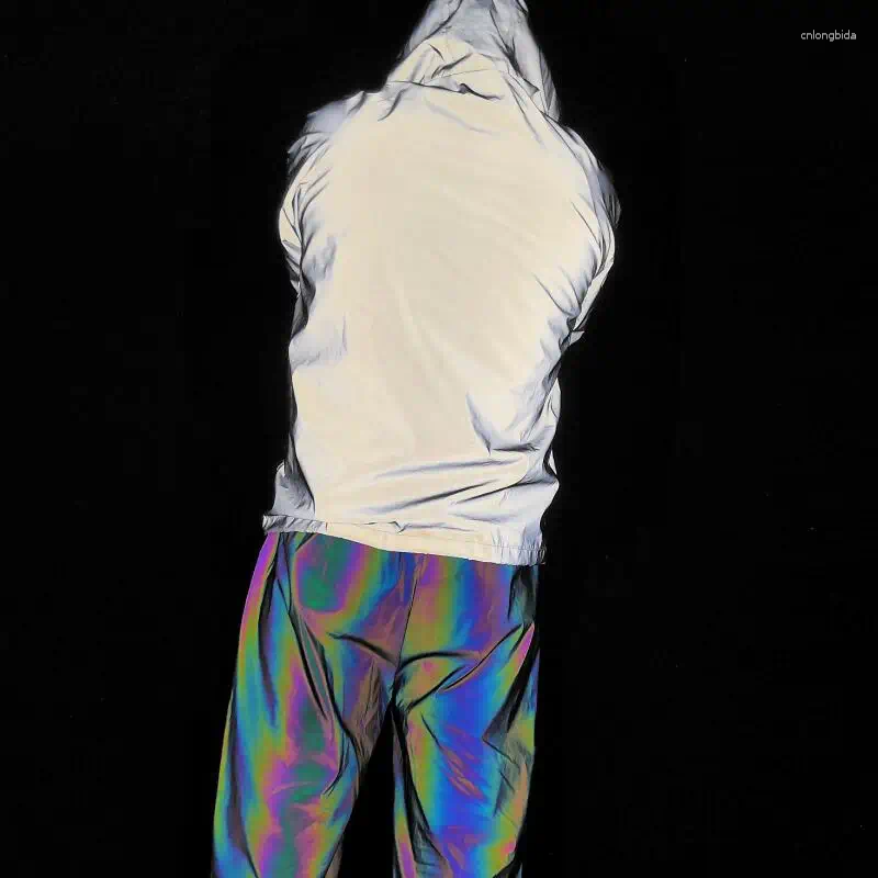 Men's Jackets Outdoor Casual Sport Reflective Hooded Pullover Jacket Men Women Techwear Style Hip Hop Punk Outerwear