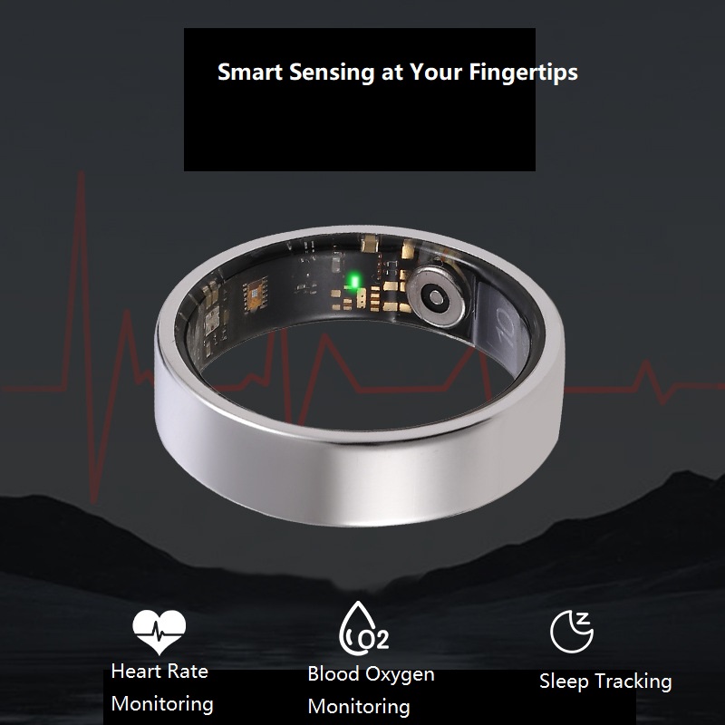 Waterproof Smart Fitness Tracker Ring with Bluetooth: Includes Heart Rate Monitor for Sports Enthusiasts IF-R03