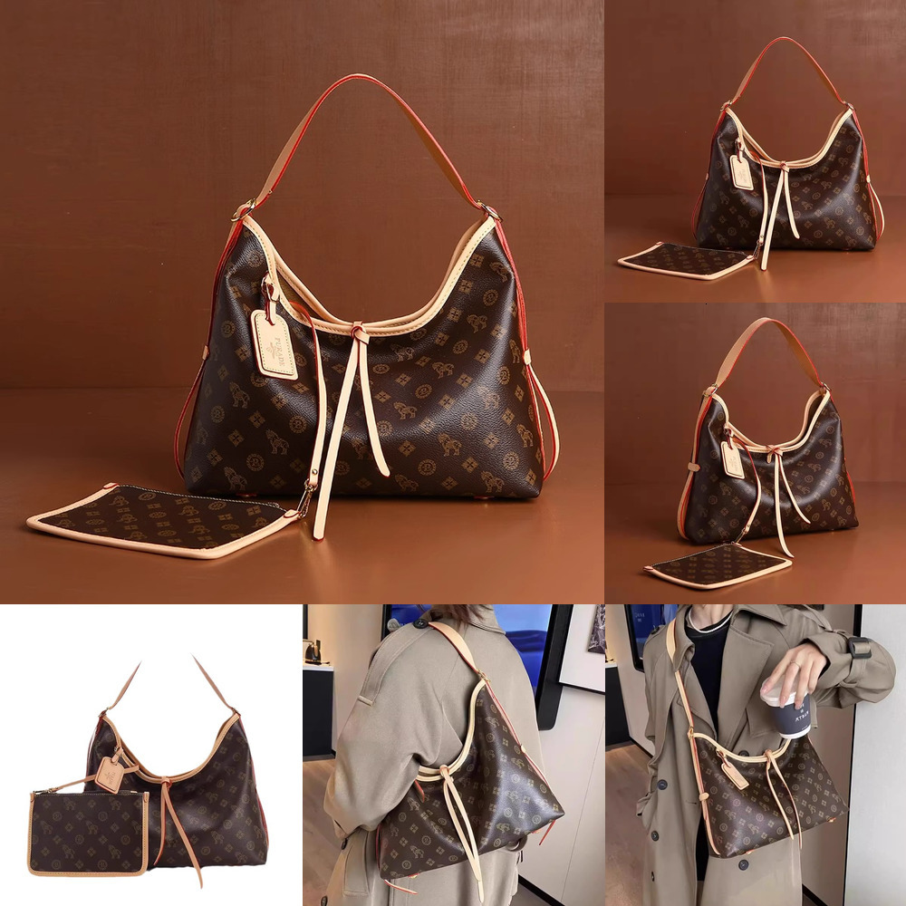 High-endlvs Shipping Free Shipping 2025 New lvsb bag Style Large Capacity Women's Clothing Printed Versatile Fashion Handbag Elegant Women's Shoulder Crossbody Bag