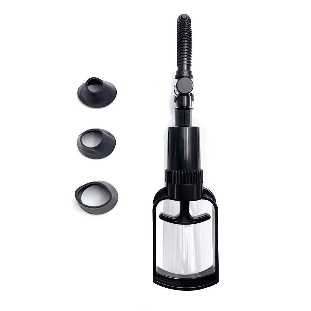 Male Manual Penis Pump Penis Enlarger Male Lasting Trainer Enhancement Erection Penis Vacuum Dick Extender Adult Sex Toys XJ250819