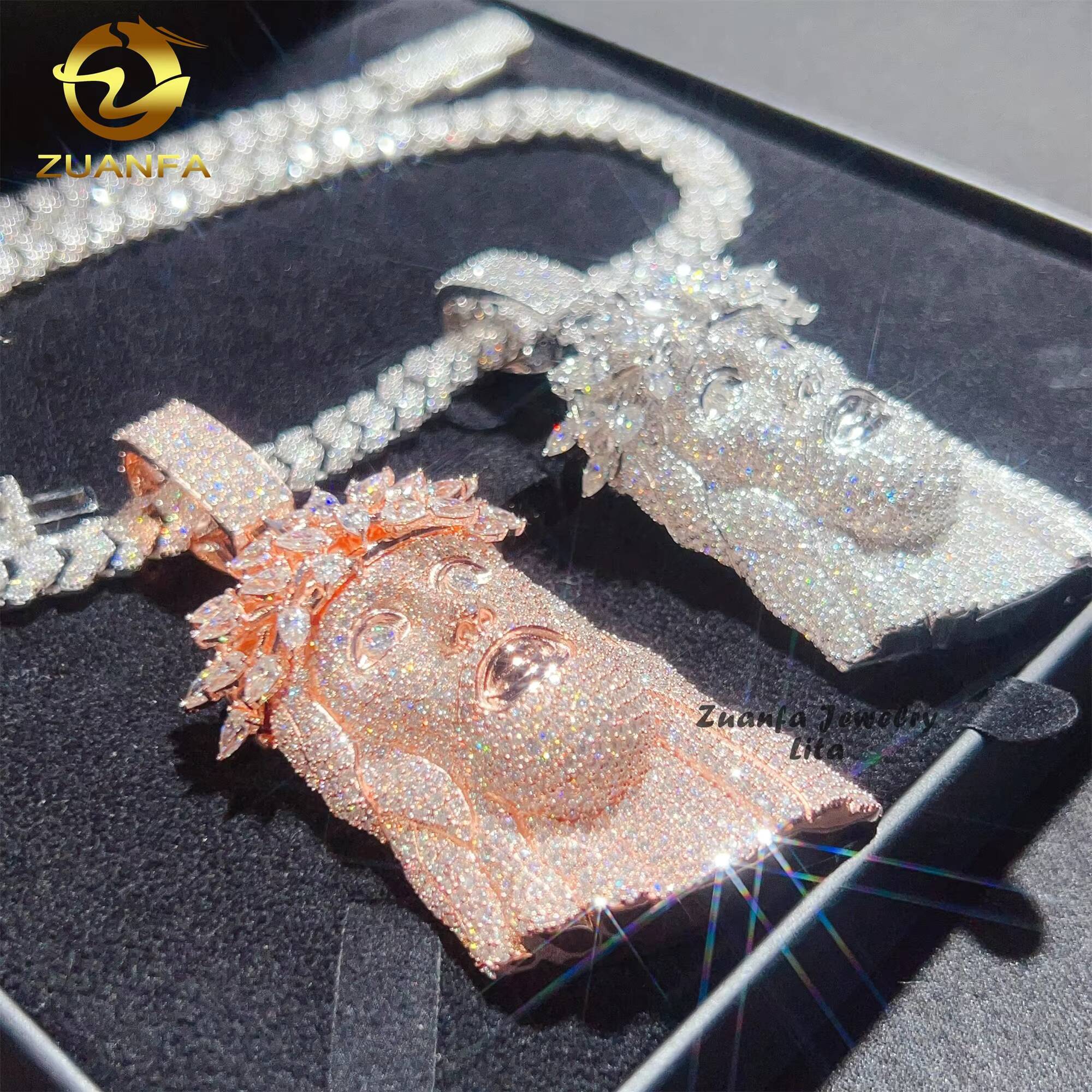 New Arrival Hip Hop Style Pear Cut Diamond Bell Unique Allah Iced Out 925 Silver Moissanite Jesus Pendant