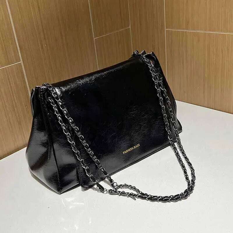 2023 New Vintage Shoulder Bag Large Capacity Fashion Crossbody Bags For Women Solid Pu Leather Ladies HandbagsC241211