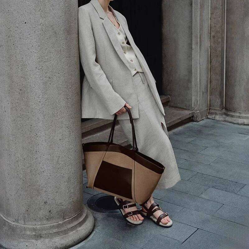 Designer Bag Tote Bag Shoulder Bag Ins Internet Celebrity Same Style Lazy High End Commuting Suede Large Capacity Tote Niche Design Women S Bag