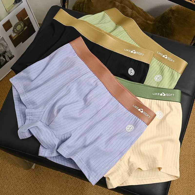 5 Pcs Mens Striped Funny Boxer Shorts Underwear Sexy Underpants Man Male Homme U Convex Shorts Lingerie Boxer Shorts Panties W250819
