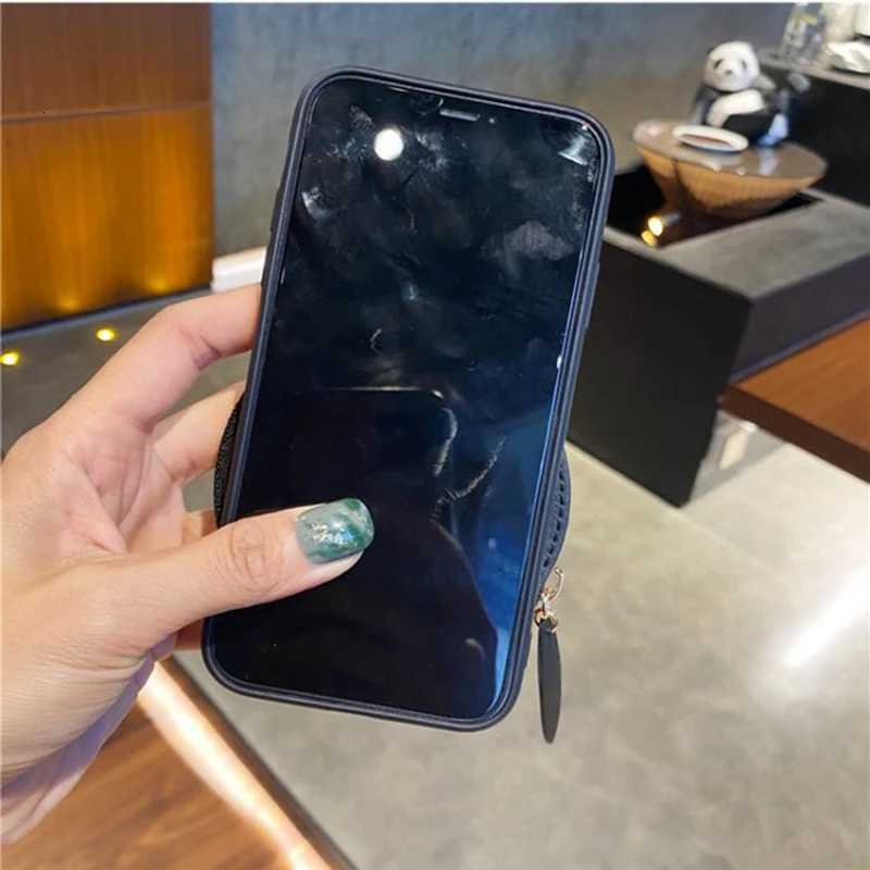 Luxury handbag Satchel Lanyard Cord Soft silicon Phone Case For iPhone 13 12 14 Pro Max 11 MiNi XS XR X 8 7 Plus SE 6 Bee Cover Z250819