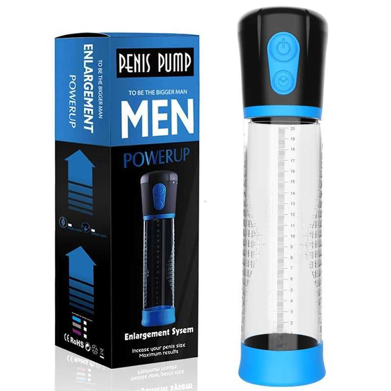 Hannibal LCD Electric Penis Pump Penis Enlargement Extender Pump Penis Trainer Male Masturbators Cup Dick Pump Sex Toys for Men XJ250819