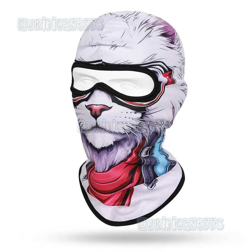 New Animal Print BalaclavaMotorcycle Helmet Liner CapOutdoor Neck Warmer Biker Face Shield Hiking Camping Full Face Cover H250819